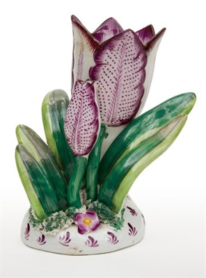 Lot 1580 - English Porcelain Tulip Vase Circa 1840 Formed...