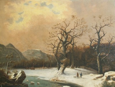 Lot 3036 - American School 19th Century Winter Landscape...