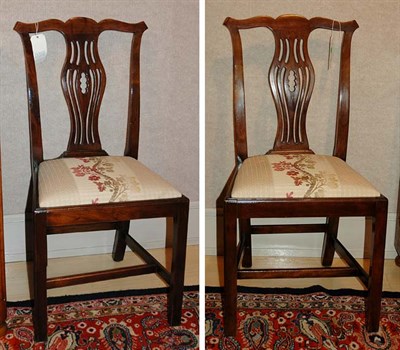 Lot 345 - Set of Six George III Style Mahogany Slip Seat...
