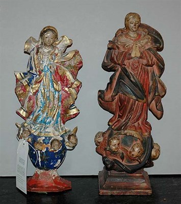 Lot 1373 - Two South American Polychrome Decorated Santos...