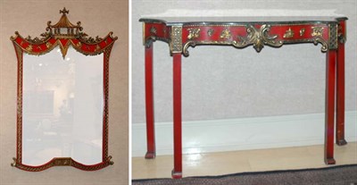 Lot 420 - Chinoiserie Decorated Marble Top Gilt...