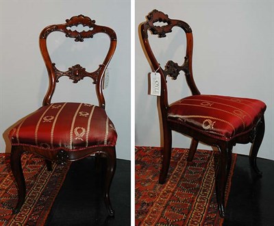Lot 1152 - Set of Five Victorian Style Mahogany Dining...
