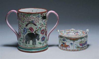 Lot 1408 - English Creamware Candle Holder Late 18th...