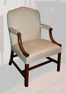 Lot 1173 - George III Mahogany Library Chair 18th Century...