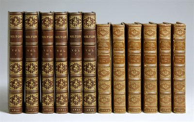 Lot 1249 - [BINDINGS] GROUP OF TWO LEATHERBOUND SETS. 12...