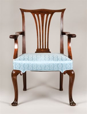 Lot 1177 - George III Mahogany Open Armchair 18th Century...