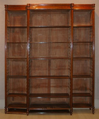 Lot 1526 - Regency Style Mahogany Open Bookcase Cabinet...