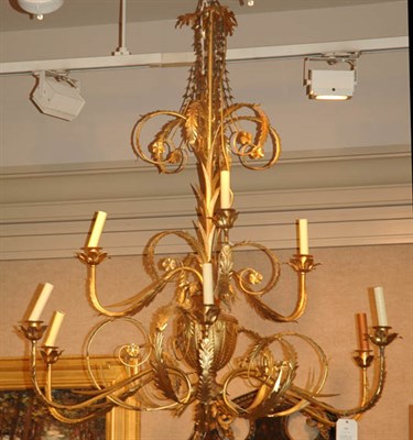 Lot 326 - Neoclassical Style Gilt-Metal Leaf Decorated...