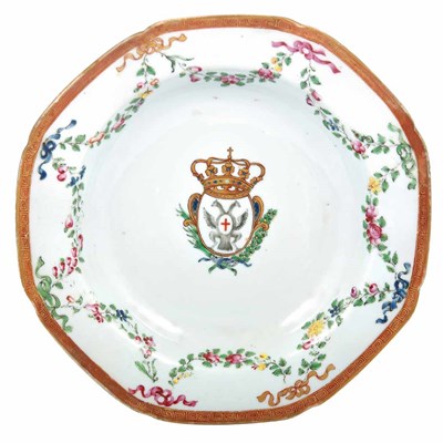 Lot 511 - Group of Six Chinese Export Armorial Porcelain...