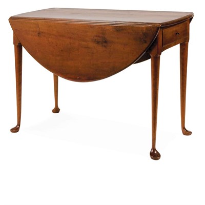 Lot 218 - George II Walnut Drop-Leaf Table With D-form...