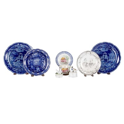 Lot 191 - Pair of Staffordshire Blue and White Transfer...
