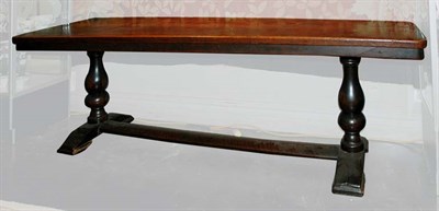 Lot 1091 - Continental Baroque Walnut Refectory Table...