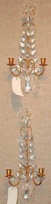 Lot 511 - Pair of Gilt Metal Leaf Decorated and Rock...