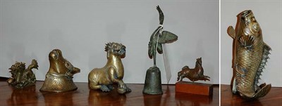 Lot 4225 - Miscellaneous Group of Asian Metal Decorations...