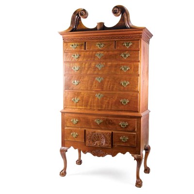 Lot 217 - Chippendale Mahogany High Chest In the...
