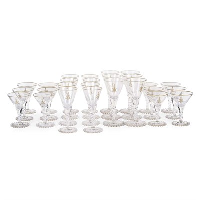 Lot 193 - Bohemian Glass Partial Stemware Service...