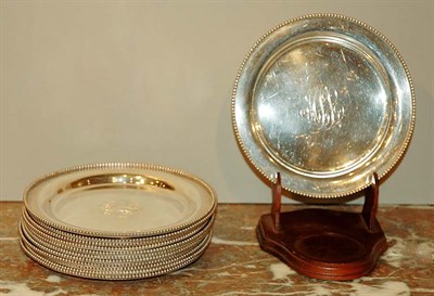 Lot 4313 - Set of Twelve Mauser Sterling Silver Bread...