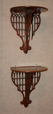 Lot 1109 - Pair of George III Style Mahogany Wall...