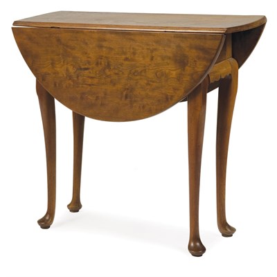 Lot 212 - Queen Anne Cherry and Walnut Drop-Leaf Tea...