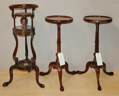 Lot 4382 - Five George III Style Mahogany Drinks Tables;...