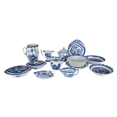 Lot 202 - Group of Canton Blue and White Porcelain...