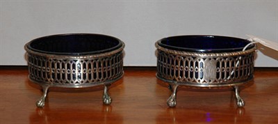 Lot 1218 - Pair of George III Silver Salts Philip Freeman,...