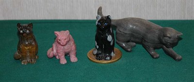 Lot 4788 - Group of Four Carved Hardstone Figures of...