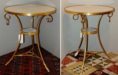 Lot 473 - Pair of Neoclassical Style Marble Top...