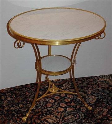 Lot 502 - Neoclassical Style Marble Top Gilt-Metal...