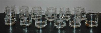 Lot 4601A - Set of Twelve Colorless Glass Twelve Days of...