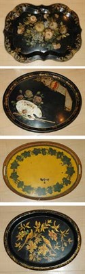 Lot 4538A - Four Tole Serving Trays