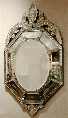Lot 3415 - Venetian Mirror Framed Mirror Of octagonal...