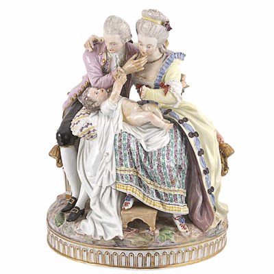 Lot 170 - Meissen Style Porcelain Figural Group Modeled...
