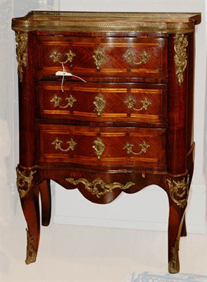 Lot 3554 - Louis XV Style Metal Mounted Inlaid Mahogany...