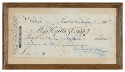 Lot 1 - DICKENS, CHARLES Autograph check signed and...