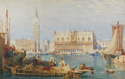 Lot 2008 - Samuel Prout English, 1783-1852 The Bacino San...