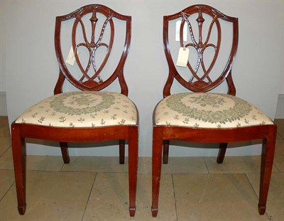 Lot 190 - Pair of George III Style Mahogany Shield Back...