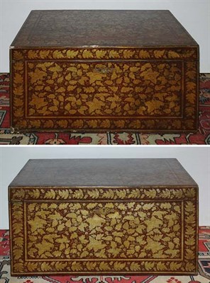 Lot 119 - Pair of Chinese Export Parcel Gilt Leaf...