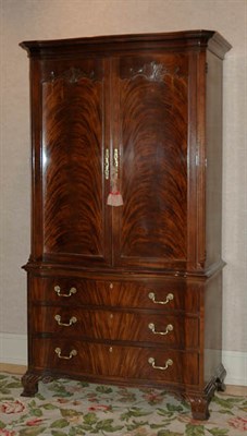 Lot 201 - Georgian Style Mahogany Entertainment Cabinet...