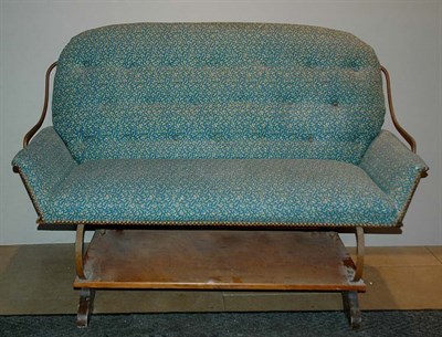 Lot 1163 - Cotton Upholstered Carriage Bench George M....