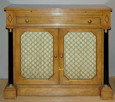 Lot 224 - Neoclassical Style Fruitwood Two-Door Side...