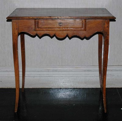 Lot 131 - Provincial Louis XV Oak One-Drawer Table...