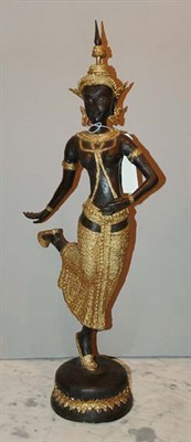 Lot 153 - Asian Gilt and Patinated-Metal Figure of a...