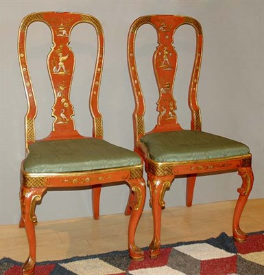 Lot 238 - Set of Four Queen Anne Style Chinoiserie...