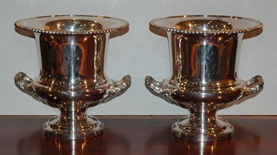 Lot 286 - Group of Five Silver Plated Wine Coolers