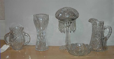 Lot 266 - Group of Five American Brilliant Cut Glass...