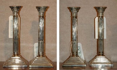 Lot 294 - Set of Four Neoclassical Style Silver Plated...