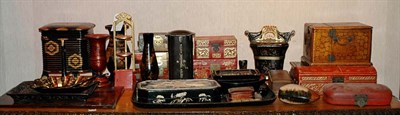 Lot 180 - Miscellaneous Group of Asian Lacquered and...