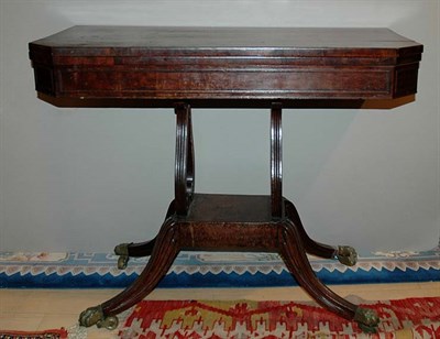 Lot 186 - Federal Style Mahogany Fold-Over Card Table...