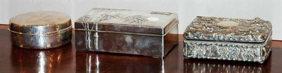 Lot 316 - Silver Humidor, Silver Jewelry Box and Silver...